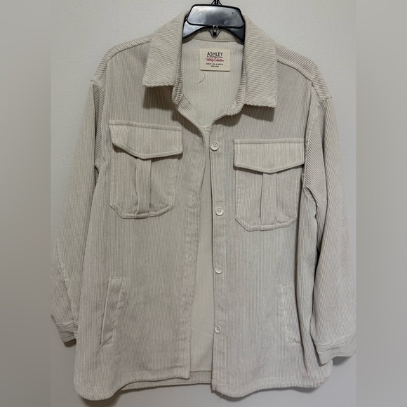 Ashley By 26 International Tops - Ashley by 26 International Off-White Corduroy Jacket
